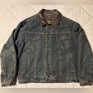 Vintage Timberland Weathergear Jean Jacket w/ Leather Collar Size XL